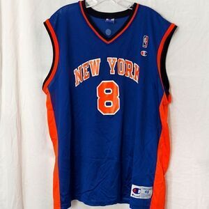 Champion Latrell Sprewell 8 NY Knicks NBA Basketball Jersey Sz XL